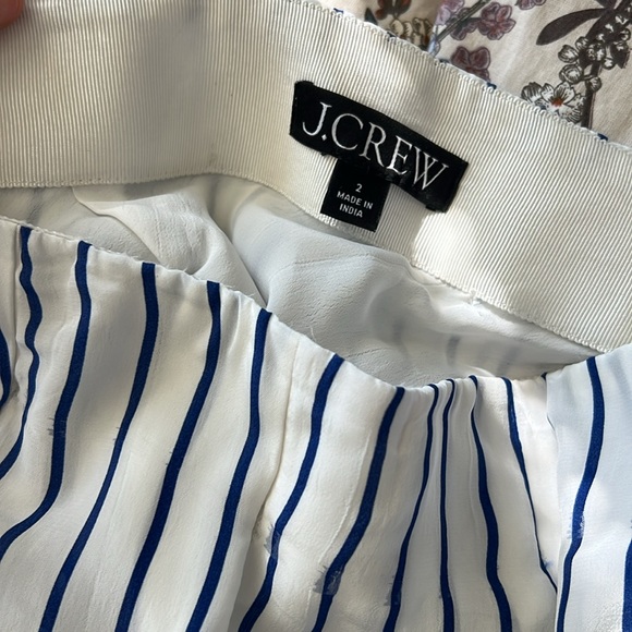 JCrew Stripe pleated skirt + Top , elevated Set Skirt size US 2 XS - Picture 7 of 13